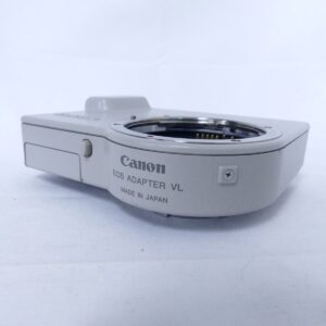 Canon EOS ADAPTER VLのロゴとマウント部が見える斜め外観